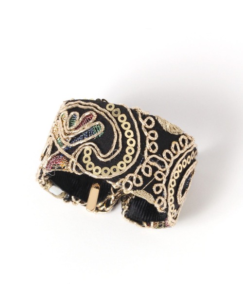 GLOBAL WORK（グローバルワーク）の「刺繍パチパチヘアカフ/183257（その他ヘアアクセサリー・レディース・ダークブラウン/グリーン/ブラック/オフホワイト・FREE）」の3枚目の写真