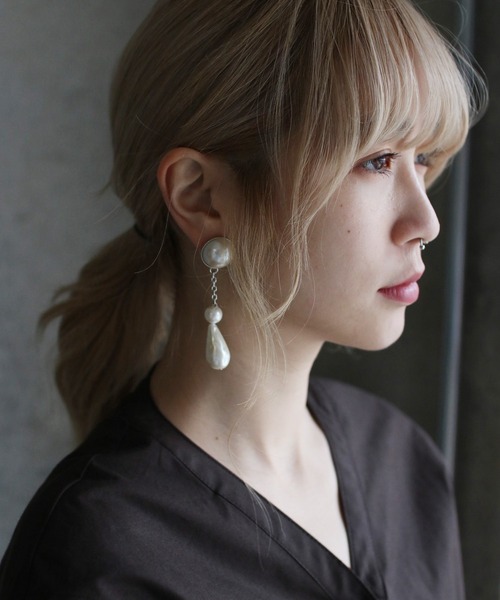 G.V.G.V.（ジーヴィージーヴィー）の「PEARL CHAIN PIERCE（ピアス（両耳用）・レディース・シルバー・ONE SIZE）」の11枚目の写真