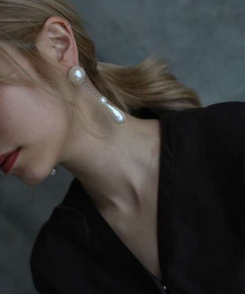 G.V.G.V.（ジーヴィージーヴィー）の「PEARL CHAIN PIERCE（ピアス（両耳用）・レディース・シルバー・ONE SIZE）」の12枚目の写真