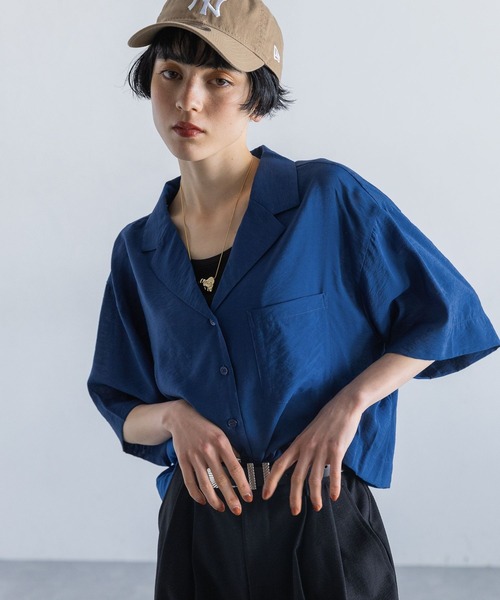 PAGEBOY（ページボーイ）の「ショートオープンカラーシャツ（シャツ/ブラウス・レディース・ブルー/ブラック/ホワイト系その他/オートミール・FREE）」の17枚目の写真