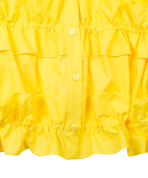新品タグ付きMSGM フリルディテール ポプリンシャツ36 セール】フリルディテール ポプリンシャツ【Japan Exclusive