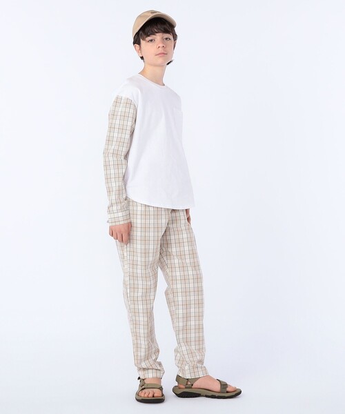 SHIPS（シップス）の「SHIPS KIDS:145～160cm / チェック/ストライプ シェフズ パンツ（その他パンツ・キッズ・ライトブルー/キャメル・S/145/M/160）」の4枚目の写真