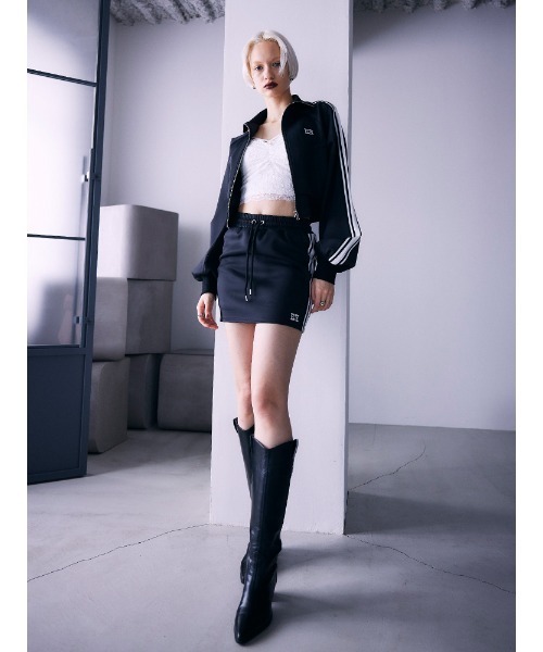 ENVYM（アンビー）の「サイドライントラックミニSK（スカート・レディース・ブラック/ホワイト・FREE）」の15枚目の写真