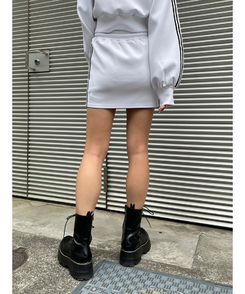 ENVYM（アンビー）の「サイドライントラックミニSK（スカート・レディース・ブラック/ホワイト・FREE）」の19枚目の写真