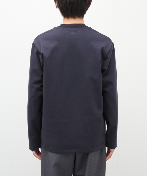 EDIFICE(エディフィス)の「【NORITAKE by EDIFICE】ハーフ スムース Vネック カーディガン(カーディガン/ボレロ・メンズ・ホワイト/チャコールグレー/コバルトブルー/ブラック/ネイビー・MEDIUM/LARGE)」の9枚目の写真