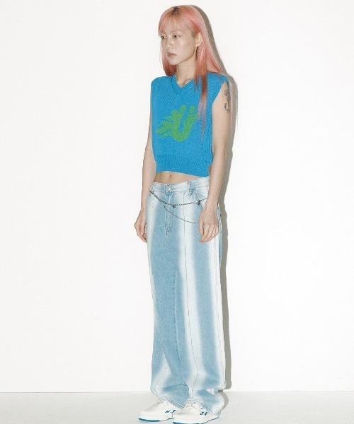 THE MUSEUM VISITOR★ベスト★韓国★人気★STRIPE PUFFER VEST MONGOLIAN VEST | VEST | JUZU store | ジュズストア