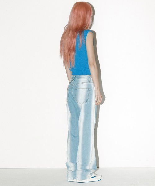 ISTKUNST（イストクンスト）の「A'GEM/9 × .kom『ISTKUNST/イストクンスト』FIRE U LOGO MESH VEST/ファイア U ロゴ メッシュ ベスト（ベスト・レディース・ブルー/ピンク・S/M）」の11枚目の写真