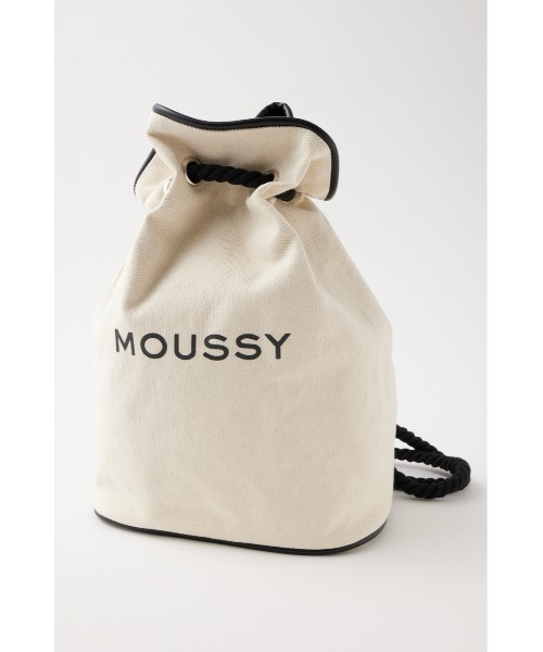 MOUSSY（マウジー）の「SOUVENIR SHOPPER POOL バッグ（バックパック/リュック・レディース・ホワイト/ブラック・FREE）」の3枚目の写真