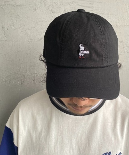 CHUMS（チャムス）の「[CHUMS/チャムス] ブービーロゴ刺繍 パイロットキャップ（キャップ・レディース・ネイビー/ベージュ/ブラック・F）」の5枚目の写真
