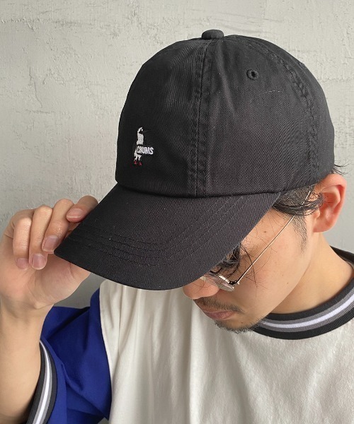 CHUMS（チャムス）の「[CHUMS/チャムス] ブービーロゴ刺繍 パイロットキャップ（キャップ・レディース・ネイビー/ベージュ/ブラック・F）」の4枚目の写真