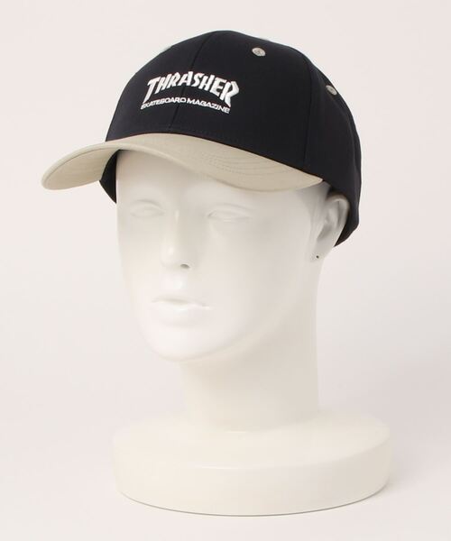 THRASHER(スラッシャー)の「MAG LOGO 2TONE 6P CAP/スラッシャー帽子(キャップ・メンズ・ネイビー/チャコール/ブラウン/カーキ・FREE)」の4枚目の写真