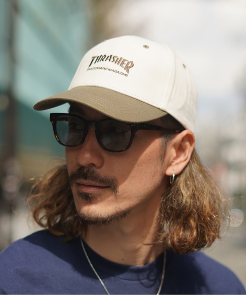 THRASHER(スラッシャー)の「MAG LOGO 2TONE 6P CAP/スラッシャー帽子(キャップ・メンズ・ネイビー/チャコール/ブラウン/カーキ・FREE)」の3枚目の写真
