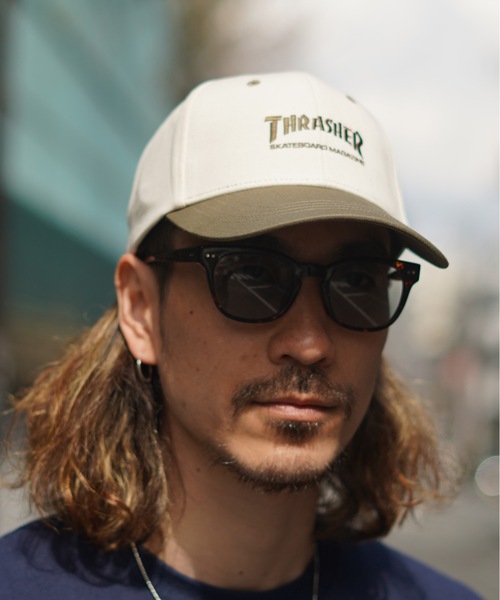 THRASHER(スラッシャー)の「MAG LOGO 2TONE 6P CAP/スラッシャー帽子(キャップ・メンズ・ネイビー/チャコール/ブラウン/カーキ・FREE)」の7枚目の写真
