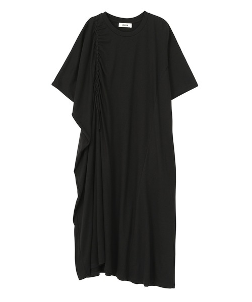 ZUCCa（ズッカ）の「三つ編みシャーリング/ワンピース（ワンピース  