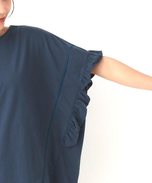 チチカカ（チチカカ）の「袖口フリルポンチョ（その他トップス・レディース・ベージュ/ネイビー/ブラウン・FREE）」の14枚目の写真