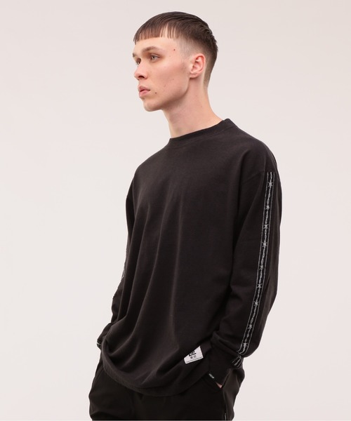 TENBOX(テンボックス)の「MANASTASH×TENBOX(マナスタッシュ×テンボックス) HEMP LS TEE ヘンプロンT(Tシャツ/カットソー・メンズ・ブラック/ホワイト・L/M/XL)」の2枚目の写真