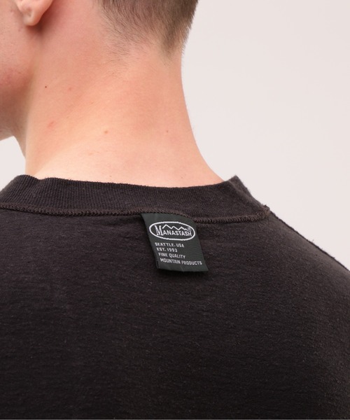 TENBOX(テンボックス)の「MANASTASH×TENBOX(マナスタッシュ×テンボックス) HEMP LS TEE ヘンプロンT(Tシャツ/カットソー・メンズ・ブラック/ホワイト・L/M/XL)」の6枚目の写真