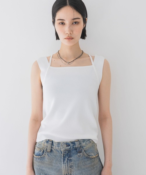 JEANASIS ソウガラスウェット 完売品 JEANASIS（ジーナシス）の「2WAYネックソウバリタンク/903971