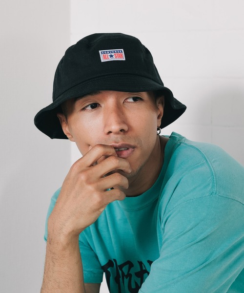 CONVERSE(コンバース)の「CONVERSE/コンバース CNM COLOR 6P HAT バケットハット ワンポイント ロゴ(ハット・メンズ・ブラック/ベージュ・58)」の2枚目の写真