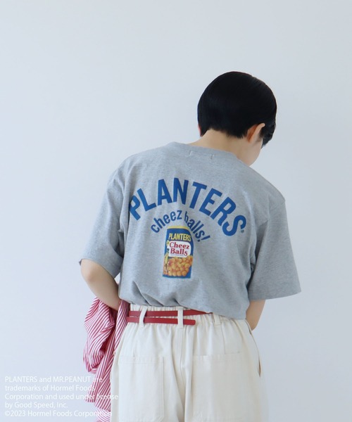 PAR ICI（パーリッシィ）の「PLANTERS Tシャツ（Tシャツ/カットソー・レディース・グレー/ホワイト・FREE）」の2枚目の写真
