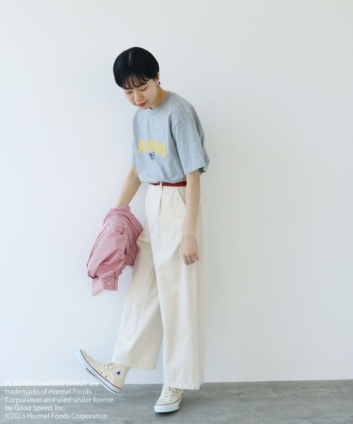 PAR ICI（パーリッシィ）の「PLANTERS Tシャツ（Tシャツ/カットソー・レディース・グレー/ホワイト・FREE）」の10枚目の写真