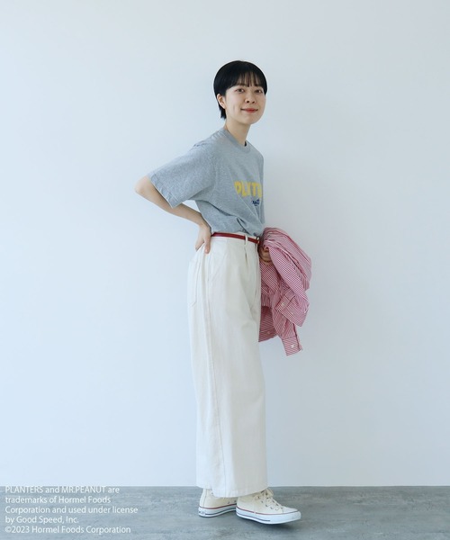 PAR ICI（パーリッシィ）の「PLANTERS Tシャツ（Tシャツ/カットソー・レディース・グレー/ホワイト・FREE）」の15枚目の写真