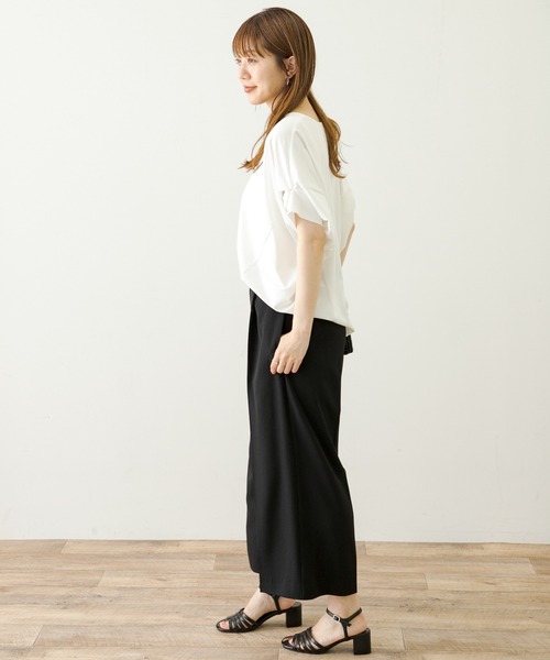 URBAN RESEARCH Sonny Label（アーバンリサーチサニーレーベル）の「『吸水速乾/UVカット』クールタッチドルマンプルオーバー（Tシャツ/カットソー・レディース・ブラック/オフホワイト/ライトグレー・FREE）」の10枚目の写真