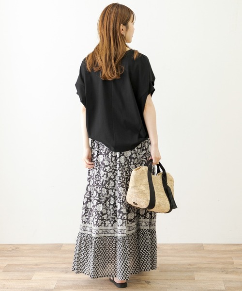 URBAN RESEARCH Sonny Label（アーバンリサーチサニーレーベル）の「『吸水速乾/UVカット』クールタッチドルマンプルオーバー（Tシャツ/カットソー・レディース・ブラック/オフホワイト/ライトグレー・FREE）」の19枚目の写真