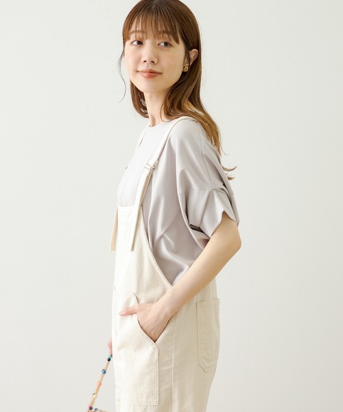 URBAN RESEARCH Sonny Label（アーバンリサーチサニーレーベル）の「『吸水速乾/UVカット』クールタッチドルマンプルオーバー（Tシャツ/カットソー・レディース・ブラック/オフホワイト/ライトグレー・FREE）」の22枚目の写真