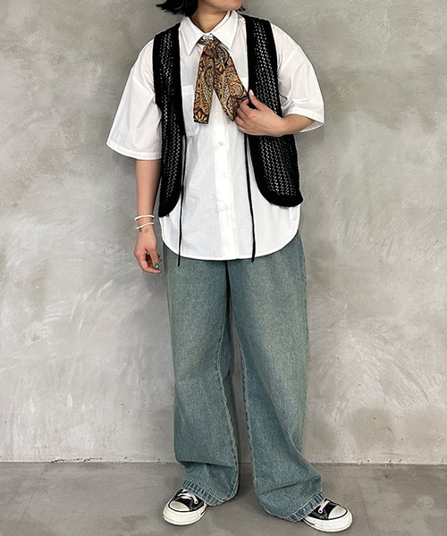 kutir(クティール)の「スカーフ付きシャツ(シャツ/ブラウス・レディース・ブラウン/グリーン/ネイビー・FREE)」の17枚目の写真