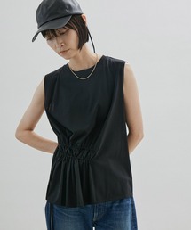 ペプラムノースリーブTシャツ