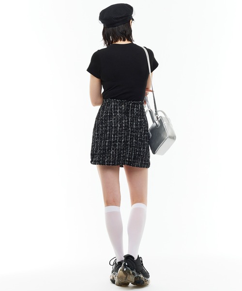 Narcissus(ナルシス)の「【Narcissus】ツイードスカート(スカート・レディース・ライム/ブラック・FREE)」の5枚目の写真