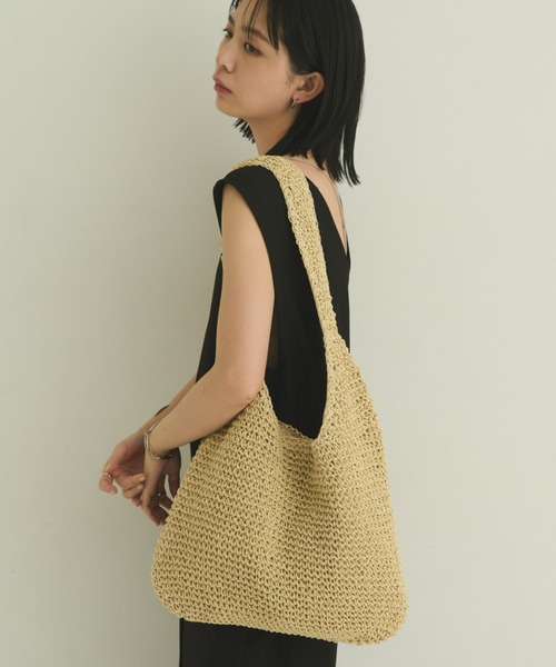 Aunt Marie's(アントマリーズ)の「ラフィアライクトートバッグ / A4収納可能(トートバッグ・レディース・ベージュ/ナチュラル・FREE)」の17枚目の写真
