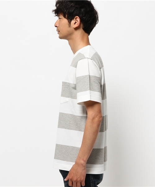 OUTLET（アウトレット）の「【Ciaopanic】鹿子ボーダーBIGPTTee（Tシャツ/カットソー・メンズ・グレー・MEDIUM）」の3枚目の写真