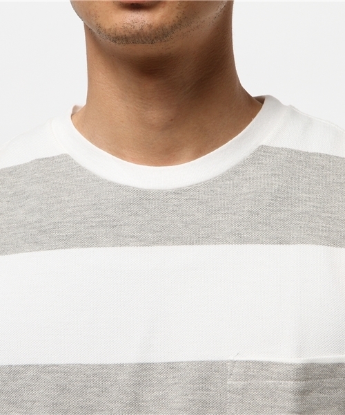 OUTLET（アウトレット）の「【Ciaopanic】鹿子ボーダーBIGPTTee（Tシャツ/カットソー・メンズ・グレー・MEDIUM）」の5枚目の写真