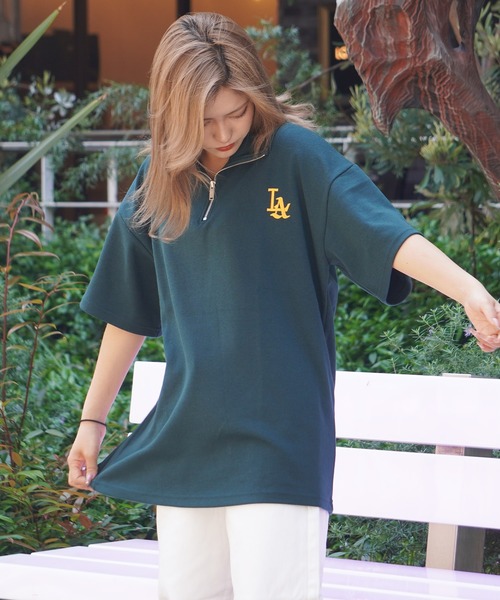 某メーカー セール】【STAYGOLD】LA T half-zip LA / Tシャツ ハーフジップ ウォームアップウェア