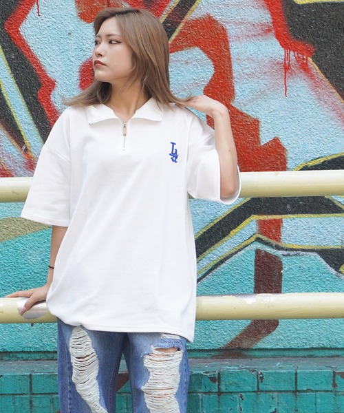 セール】【STAYGOLD】LA ハーフジップ Tシャツ / LA half-zip T