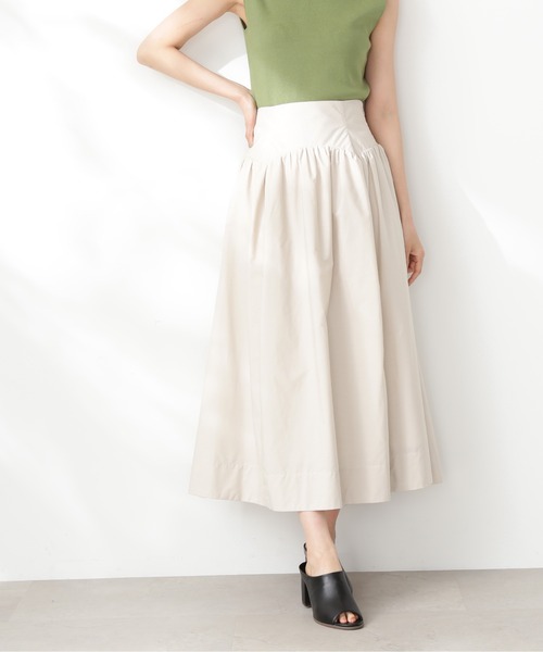 N.（N. Natural Beauty Basic）（エヌエヌナチュラルビューティーベーシック）の「◆アーチ切替ポプリンスカート（スカート・レディース・ブラック/クリーム/ワイン・MEDIUM）」の12枚目の写真