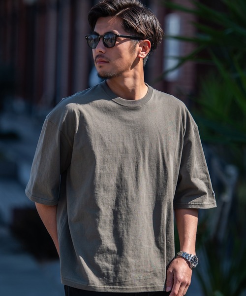 JEMORGAN(ジェーイーモーガン)の「『JEMORGAN LONG JOHNS/ジェーイーモーガンロングジョーンズ』半袖BIGTEE【+】(Tシャツ/カットソー・メンズ・ネイビー/ブラック/ライトグレー/サンドベージュ/グリーン/オフホワイト/グレー系1/サーモンピンク/カーキ/ベージュ・XL/L/M)」の1枚目の写真