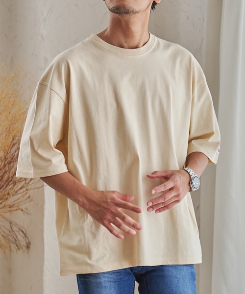 JEMORGAN(ジェーイーモーガン)の「『JEMORGAN LONG JOHNS/ジェーイーモーガンロングジョーンズ』半袖BIGTEE【+】(Tシャツ/カットソー・メンズ・ネイビー/ブラック/ライトグレー/サンドベージュ/グリーン/オフホワイト/グレー系1/サーモンピンク/カーキ/ベージュ・XL/L/M)」の7枚目の写真