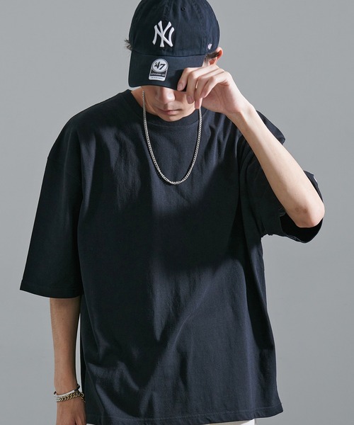 JEMORGAN(ジェーイーモーガン)の「『JEMORGAN LONG JOHNS/ジェーイーモーガンロングジョーンズ』半袖BIGTEE【+】(Tシャツ/カットソー・メンズ・ネイビー/ブラック/ライトグレー/サンドベージュ/グリーン/オフホワイト/グレー系1/サーモンピンク/カーキ/ベージュ・XL/L/M)」の3枚目の写真