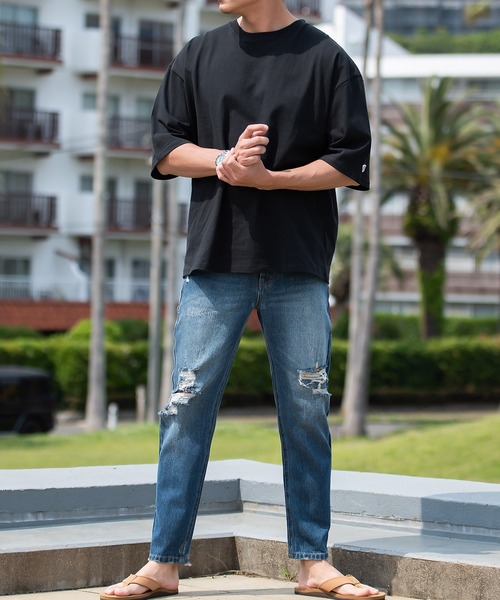 JEMORGAN(ジェーイーモーガン)の「『JEMORGAN LONG JOHNS/ジェーイーモーガンロングジョーンズ』半袖BIGTEE【+】(Tシャツ/カットソー・メンズ・ネイビー/ブラック/ライトグレー/サンドベージュ/グリーン/オフホワイト/グレー系1/サーモンピンク/カーキ/ベージュ・XL/L/M)」の14枚目の写真