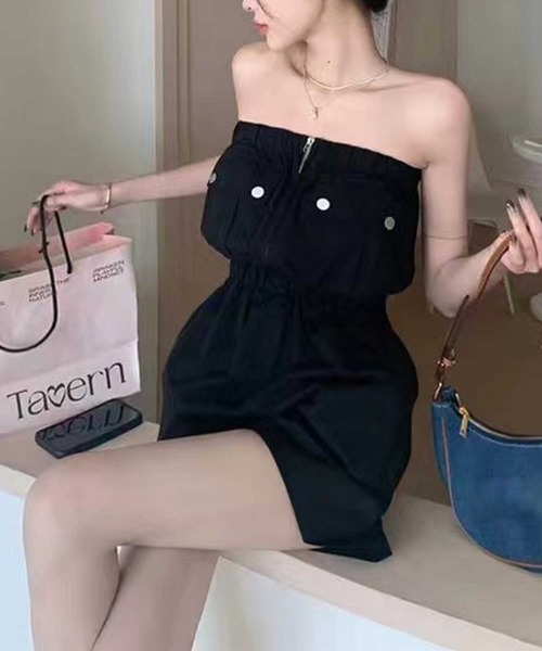 SPIGA（スピーガ）の「ﾐﾘﾀﾘｰﾍﾞｱｵｰﾙｲﾝﾜﾝ（つなぎ/オールインワン・レディース・グレー/ブラック・FREE）」の5枚目の写真