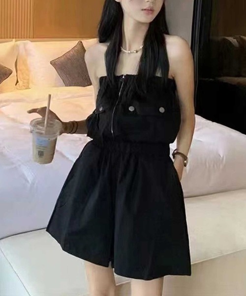 SPIGA（スピーガ）の「ﾐﾘﾀﾘｰﾍﾞｱｵｰﾙｲﾝﾜﾝ（つなぎ/オールインワン・レディース・グレー/ブラック・FREE）」の12枚目の写真