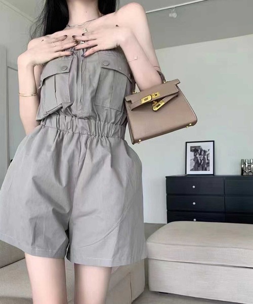 SPIGA（スピーガ）の「ﾐﾘﾀﾘｰﾍﾞｱｵｰﾙｲﾝﾜﾝ（つなぎ/オールインワン・レディース・グレー/ブラック・FREE）」の8枚目の写真