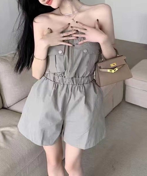 SPIGA（スピーガ）の「ﾐﾘﾀﾘｰﾍﾞｱｵｰﾙｲﾝﾜﾝ（つなぎ/オールインワン・レディース・グレー/ブラック・FREE）」の7枚目の写真