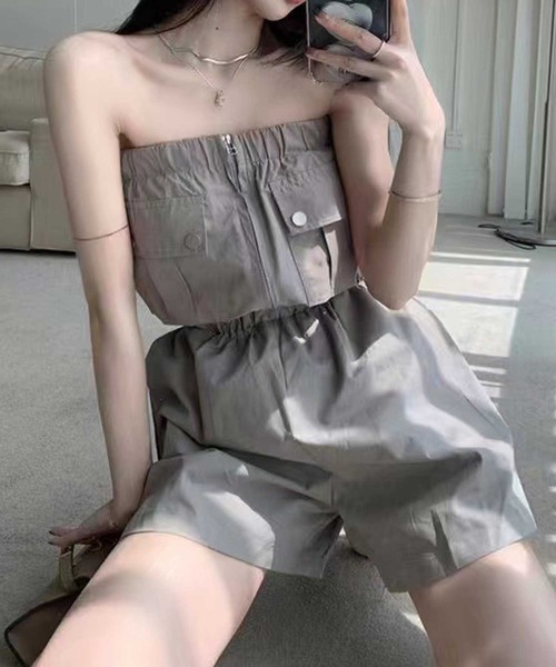 SPIGA（スピーガ）の「ﾐﾘﾀﾘｰﾍﾞｱｵｰﾙｲﾝﾜﾝ（つなぎ/オールインワン・レディース・グレー/ブラック・FREE）」の11枚目の写真