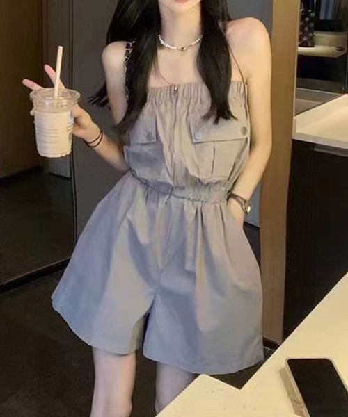 SPIGA（スピーガ）の「ﾐﾘﾀﾘｰﾍﾞｱｵｰﾙｲﾝﾜﾝ（つなぎ/オールインワン・レディース・グレー/ブラック・FREE）」の13枚目の写真