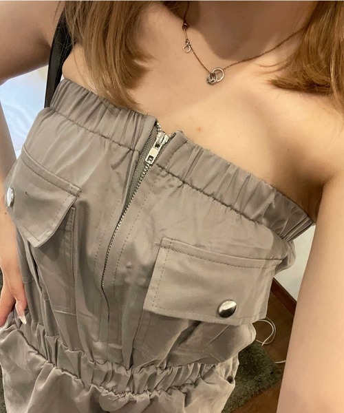 SPIGA（スピーガ）の「ﾐﾘﾀﾘｰﾍﾞｱｵｰﾙｲﾝﾜﾝ（つなぎ/オールインワン・レディース・グレー/ブラック・FREE）」の22枚目の写真