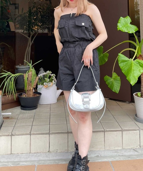 SPIGA（スピーガ）の「ﾐﾘﾀﾘｰﾍﾞｱｵｰﾙｲﾝﾜﾝ（つなぎ/オールインワン・レディース・グレー/ブラック・FREE）」の15枚目の写真